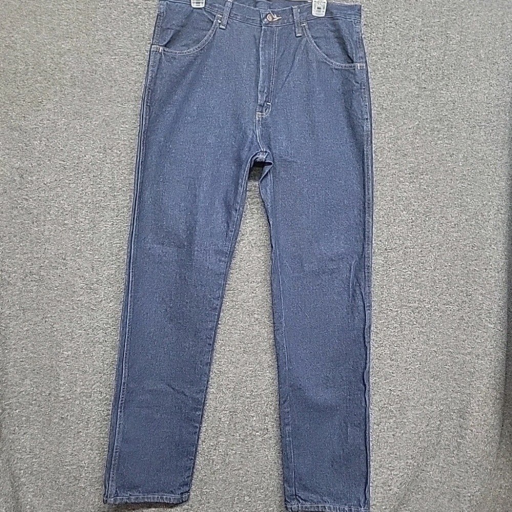 Rustler Denim Dark Wash Blue Jeans Mens Size 34 x 34.5